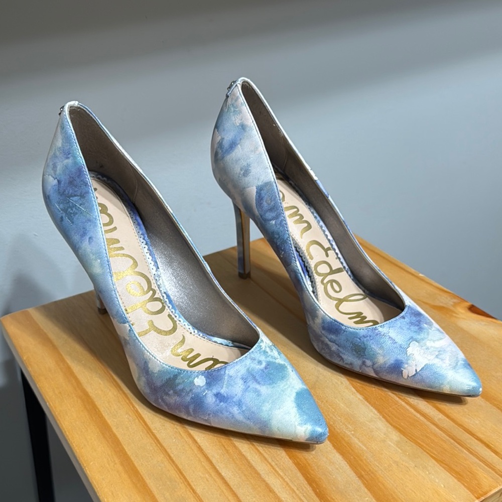 Sam Edelman Blue Artistic Heels